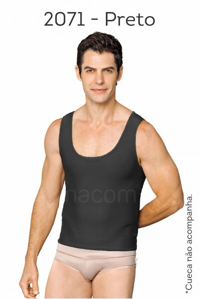 Colete postural masculino 2071 - PRETO